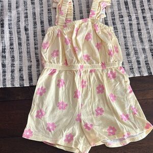 Old navy Floral Print Kids Romper - Pink and Cream